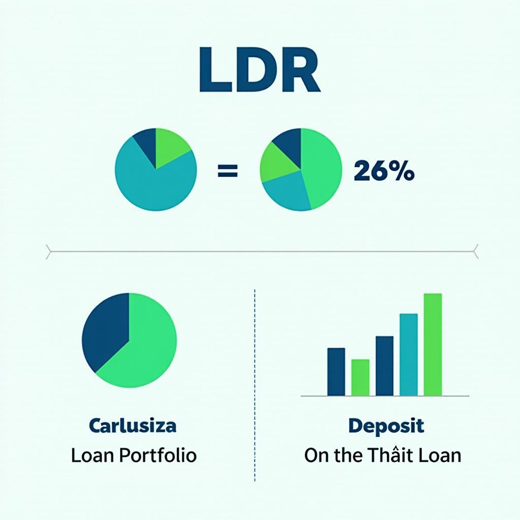 Minh họa cách tính LDR ngân hàng với công thức dư nợ chia cho vốn huy động