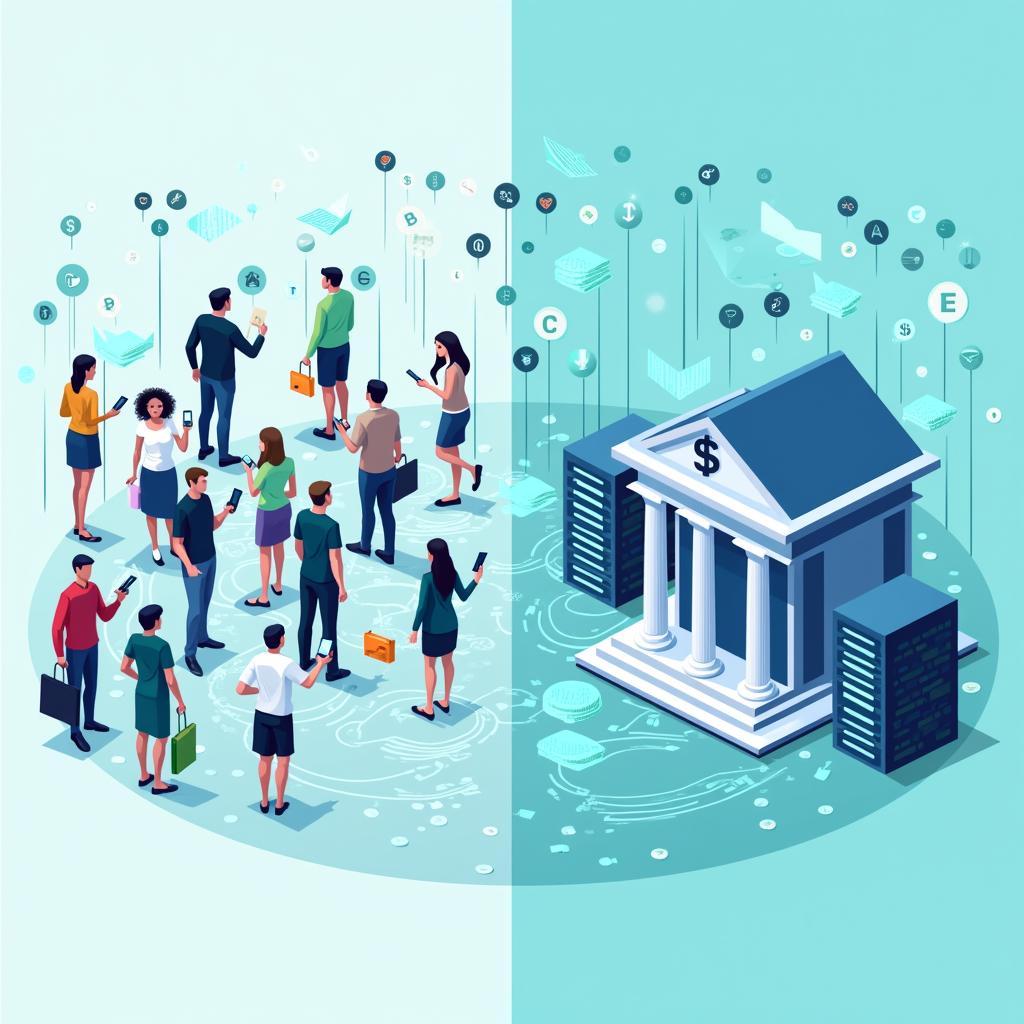 So sánh CBDC bán lẻ và bán buôn với biểu đồ phân tích đối tượng sử dụng ngân hàng trung ương