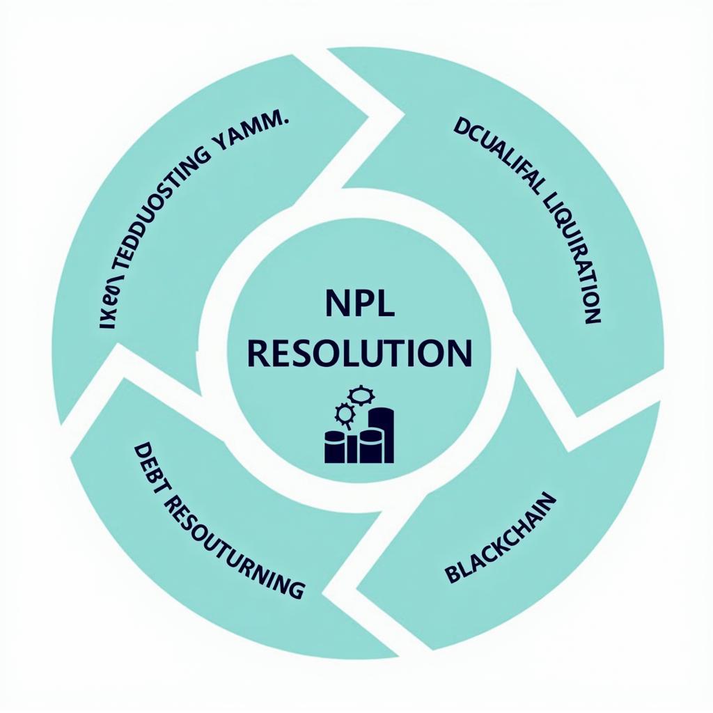 Infographic minh họa các giải pháp xử lý nợ xấu từ ngân hàng, nhà nước và công nghệ hiện đại